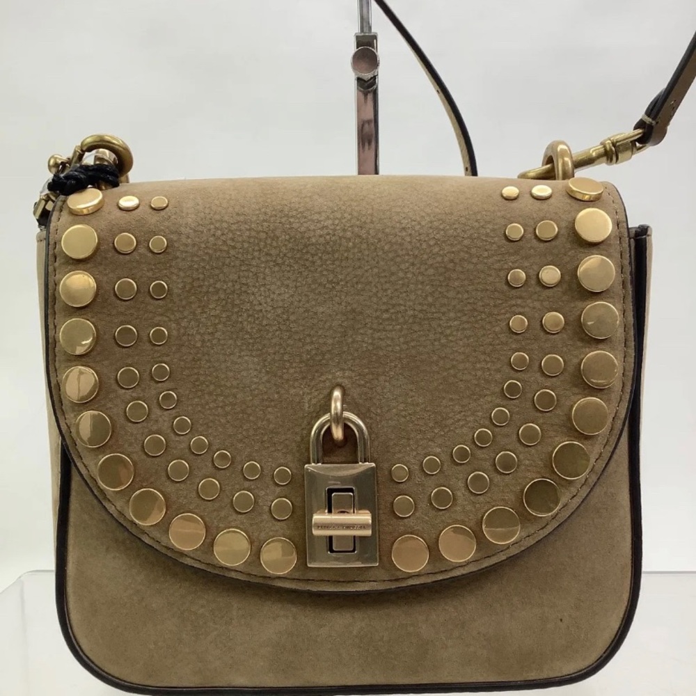 Rebecca Minkoff Suede Tan Studded Crossbody